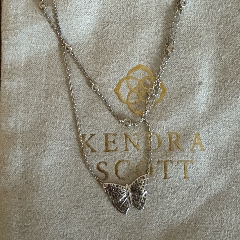 Kendra Scott Silver Butterfly Necklace - Picture 6 of 7
